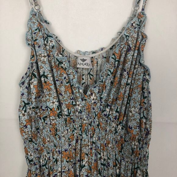 Zahara Babydoll Maxi Dress Womens XS Floral Smocked Fairy Beachy Vacation Summer - Picture 3 of 13